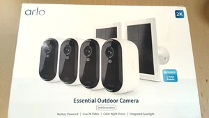 Arlo Essential 2K Outdoor Wireless Security 4-Cameras & 2 Solar (VMC3450-1SCNAS) - Picture 1 of 7