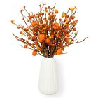 Fall Stems For Vases 6 Pack, 16.5" Artificial Berry Stems For Autumn Farmhous...