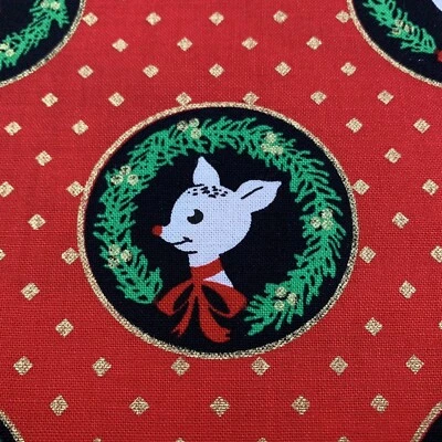 Fawn Christmas Michael Hello My Deer Metallic Fawn Laureados 1 Yarda 8071 Foto 1 de 4