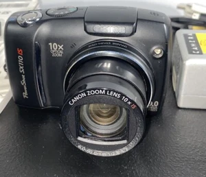 Canon PowerShot SX 110IS Digital 9.0MP 10x Zoom Digital Camera - Black - Bundle - Picture 1 of 11