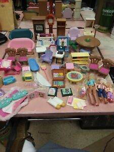 Fisher Price Loving Family Lot Furniture 2 People & Accessories Vintage 90s