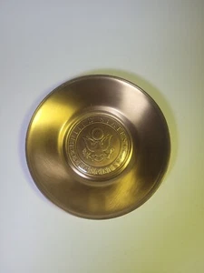 Bates Klinke United States Congress Brass Glass Plate 6 inches in diam. - Picture 1 of 4