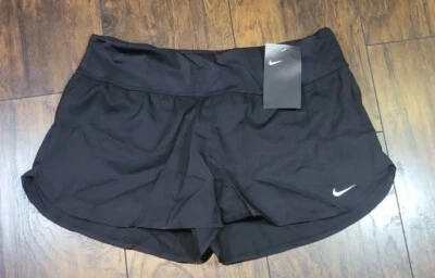  Nike Women's Solid Boardshort Swim Bottom Black Size Large NESS9389-001 - Image 1 of 4