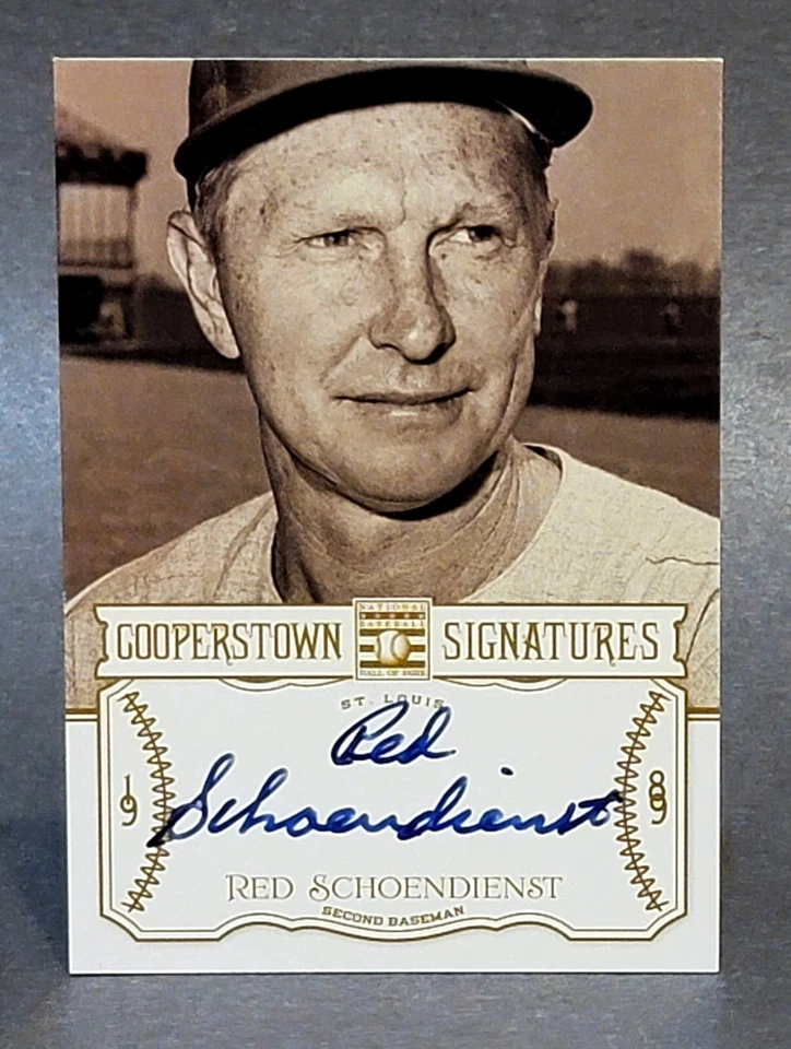 2013 Panini Cooperstown Signatures #HOF-RED Red Schoendienst 144/500 RIP - Image 1 of 2
