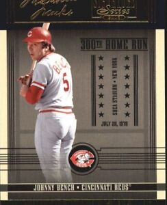 2005 Donruss Signature Milestone Marks Reds Baseball Card #4 Johnny Bench