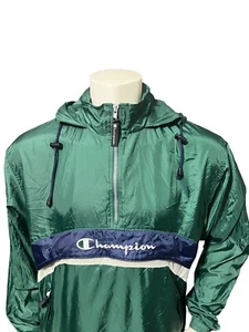 Vintage Champion Authentic Athletic Windbreaker Jacket Nylon Men’s Size Medium - Picture 1 of 24
