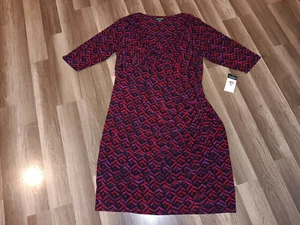 Ralph Lauren women's size 16W red multicolor wrap dress NWT - Picture 1 of 23