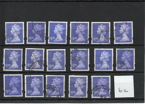 GB - Machin Definitives (MF062) - Valor de £1.00 - 17 copias - Cancelaciones finas - Imagen 1 de 1