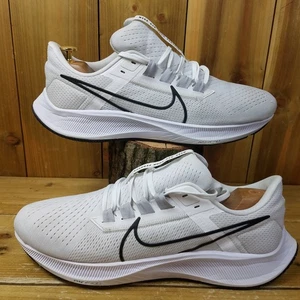 Nike Air Zoom Pegasus 38 White Black Pure Platinum Trainers Mens UK 11 EU-46 - Picture 1 of 14