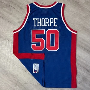 OTIS THORPE Detroit Pistons Champion Authentic Jersey 48 XL Vintage NBA - Picture 1 of 8