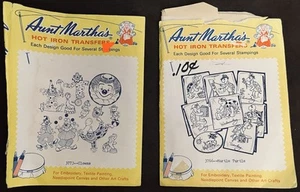 Aunt Martha's Hot Iron Transfers Novelty Embroidery 3773 Clown & 3766 Turtle - Picture 1 of 14