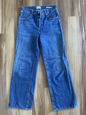 Citizens of Humanity Annina  Jean Wide Leg Baggy Straight Jeans 25 Dark Button - Image 1 of 4