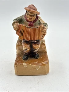 Old ANRI Style Musician Man w/ Concertina - Picture 1 of 9