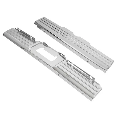 For 1964 Chevy Bel Air Biscayne License Plate Panel Front & Rear Chrome Pair - Image 1 of 4