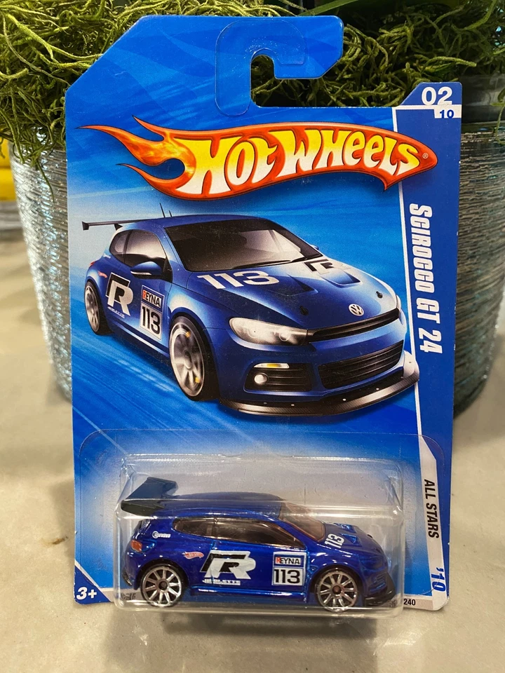 Hot Wheels #120 All Stars 2010 2/10 Scirocco GT 24 variante azul con cromo 10 velocidades Foto 1 de 1