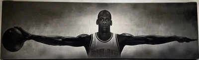 Michael Jordan Wings 38x11 Canvas - Image 1 of 4