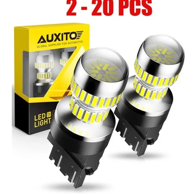 2-20PCS 3156 LED 3157 Signal Reverse Turn Daytime Light Running White Bulb Set - Image 1 of 4