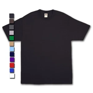 Plain Blank Men's Short Sleeve T-Shirt Crew Tee - Picture 1 of 21
