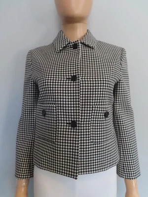 Christian Dior Black/White Houndstooth Short Jacket/Blazer F 34/US 2 - Image 1 of 4