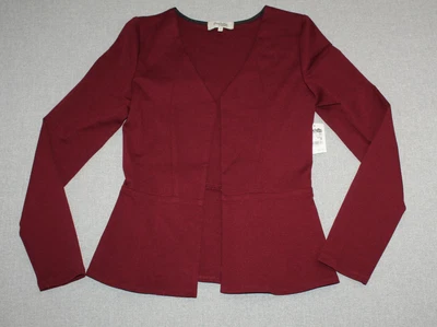 Charlotte Russe Women's Knit Jacket Size Medium Ruffle Accent Long Sleeve Flaw - Image 1 of 4
