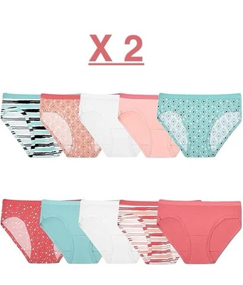 Fruit Of The Loom Girls Briefs Cotton Panties 20 Pack size 6❗️Without Tags - Image 1 of 4