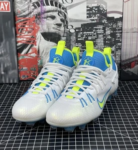 Nike Alpha Huarache 9 Elite Low Lax SE Blanco Azul Volt MNS 7 / WMNS 8.5 NUEVO - Imagen 1 de 11