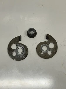 2003 Honda CRF150F OEM SWINGARM CHAIN TENSIONER ADJUSTMENT BRACKETS  - Picture 1 of 7