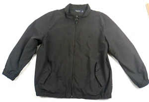 Nautica Full Zip Vented Jacket Size 2XL Embroidered Logo Black Long Sleeve Poly - Picture 1 of 12