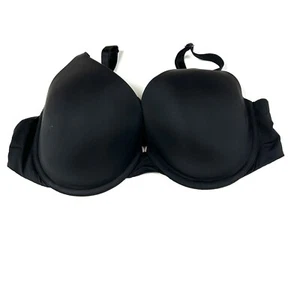 Victorias Secret 36C Tshirt Lightly Lined Demi Bra Solid Black Underwire #3185 - Picture 1 of 10
