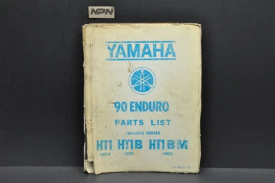 Yamaha Enduro 90 HT1 1971 HT1 B M 1970 de colección lista de piezas manual libro Foto 1 de 4