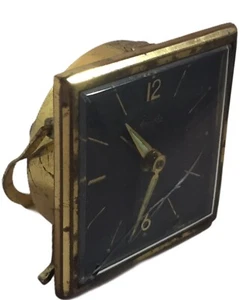 Vintage Mauthe Small Travel Alarm Clock German 2 1/4” X 2 1/4” Square Works B1 - Picture 1 of 5