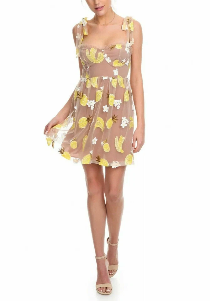 NWOT For Love & Lemons Fruit Punch Sequin Mini Dress - Image 1 of 4