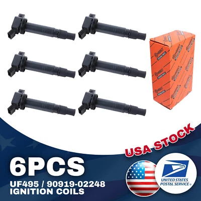 New Durable Black Ignition Coils UF495 For Toyota Corolla 2009-2010 90919-02248 - Image 1 of 4