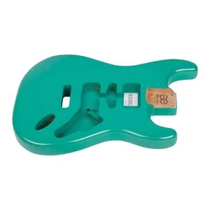 AE Guitars® S-Style Alder Replacement Guitar Body Sheerwood Green Metallic - Picture 1 of 4