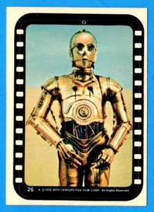 Pegatina C3PO 1977 Topps Star Wars Serie 3 # 26 (ex-mt) B - Imagen 1 de 1