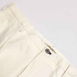 Incotex NWT Dress Pants Size 52R (US 36) Tapered Fit Super 100's in Ivory Wool - Picture 1 of 17