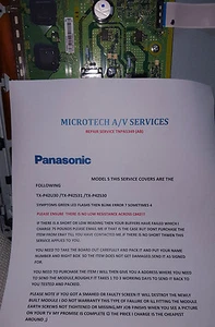 PANASONIC TNPA5349 (AB) TX-P42U30 /TX-P42S31 /TX-P42S30 REPAIR SERVICE ONLY - Picture 1 of 2