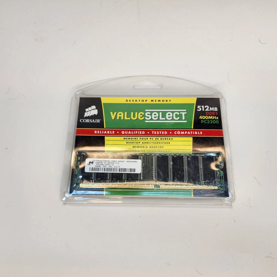 New Corsair Value Select Note book Memory 512MB DDR1 400MHz PC3200  - Image 1 of 4