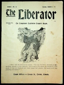 1903 Toronto Ontario The Liberator The Temperance Legislation League's Organ - Imagen 1 de 12