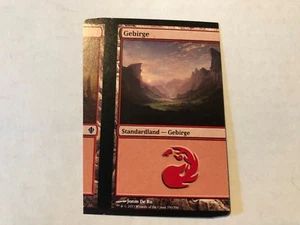 Miscut Mountain / Mountain German Misprint MTG GENUINE EDH Commander Magic #4 - Picture 1 of 2
