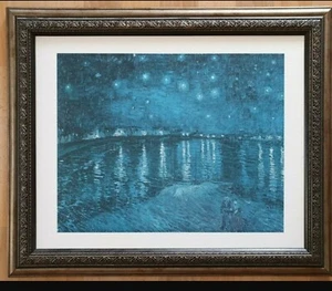Vincent van Gogh: Sternennacht über der Rhone, Wandbild 60cm x 50cm - Bild 1 von 1