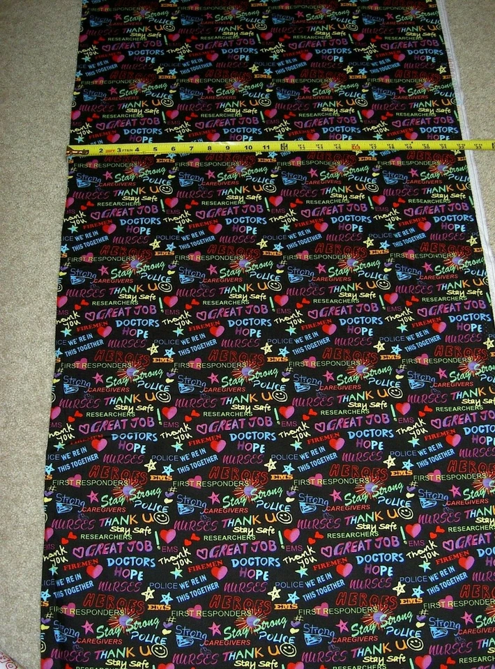 Enfermera Médico Policía Cuidadores 10349 Negro Duradero Tela Algodón 35" Perno FINAL Foto 1 de 1