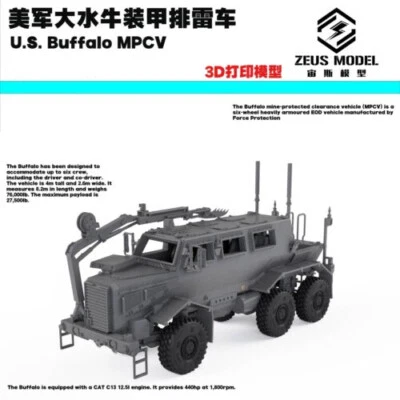 3D Printed 1/48 U.S. Army Buffalo Demining Vehicle Unpainted Model Kit - Image 1 of 4