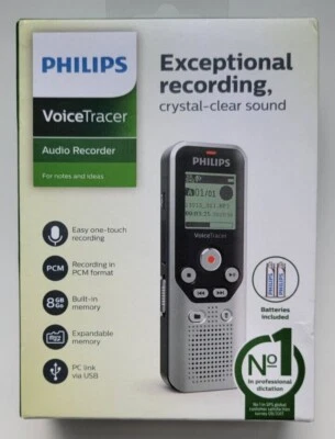 Philips Voice Tracer Digital Audio Recorder DVT1250 Brand New and Factory Sealed - Image 1 of 4