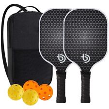 Pickleball Paddle Graphite Textured Surface For Spin USAPA - 2 Paddles 4 Balls