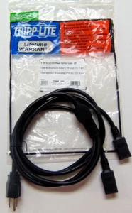 TRIPP-LITE POWER SPLITTER CABLE MODEL P006-006-2 5-15P C13 PART NO. E209524 SJT - Picture 1 of 6