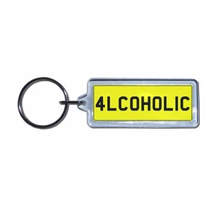 ALKOHOLISCH - UK Nummernschild Schlüsselanhänger | Medaillon/Kunststoff/Metall wählbar - Bild 1 von 8