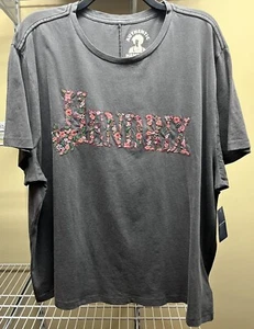 Jimi Hendrix Gray Short Sleeve Lucky Brand Short Sleeve Shirt Women's Sz 2XL New - Picture 1 of 11