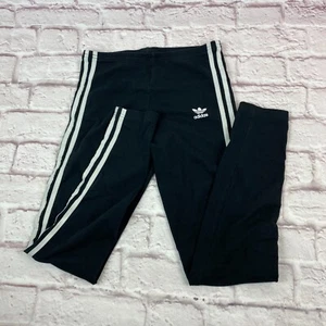 Adidas Youth Pants Girls Size L Logo 3 Stripes Adicolor Leggings Pull On Classic - Picture 1 of 17