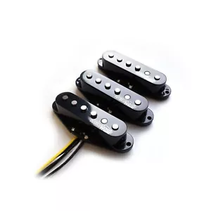 Stratocaster Pickup Single Coil Wilkinson Alnico V WVS Black (Set) - Picture 1 of 6